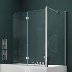 Pare - baignoire mai & mai c113l - verre esg 6mm - rev�tement nano easy clean - 80x120x140cm