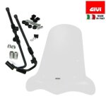 Pare - brise - givi - 128a - transparent - acrylique - kit montage a298a Pare - brise - givi - 128a - transparent - acrylique - kit montage a298a