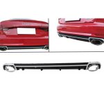 Pare - chocs arri�re diffuseur embouts d�chappement pour audi a4 b9 8w 2016 + berline / avant rs4 design ...