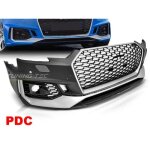 Pare choc avant audi a4 b9 08. 15 - 19 argent - noir look rs4 pdc