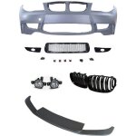 Pare choc parechoc look pack m 1m bmw serie 1 e81 e82 e87 e88 calandres + antibrouillards + spoiler