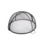 Pare feu pour barbecue ou brasero pliable - noir - mtal - diam . 60 cm x haut . 33 cm - a poser - bois ...