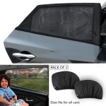 Pare - soleil arri�re voiture - autospore - universal fit - tissu en maille - protection solaire - noir ...
