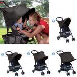 Pare - soleil bb poussette universelle anti - uv pour poussette - ombrelle noir