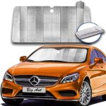 Pare - soleil int�rieur voiture - belle commode - protection uv - pliable - universel - 80x150 cm - alliage ...