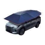 Pare - soleil pour voiture 4. 2m bleu marine - tente semi - automatique pliante - protection solaire ...