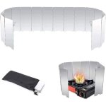 Pare - vent pliable en aluminium pour r�chaud de camping lot de 10 compatible r�chaud � gaz et barbecue ...