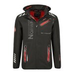 Parka softshell noir / orange homme geographical norway gn - royaute