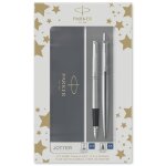 Parker jotter coffret cadeau stylo bille acier ct avec recharge bleu pointe moyenne + stylo plume ct ...