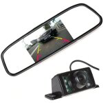 Parking camra ccd 7led car rearview + 5tft lcd miroir moniteur pour inverser camra de recul parking ...