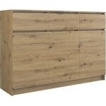 Parme - commode contemporaine 120x40x97 3 portes & 3 triroirs chambre / salon / bureau - buffet meuble ...
