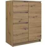 Parme - commode contemporaine chambre / salon / bureau 97x70x40 cm - buffet meuble dntre 2 portes & ...