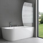 Paroi de baignoire 90x140cm sogood cortona112s pare baignoire 1 volet pivotant en verre de s�curit� transparen ...