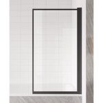 Paroi baignoire medal 60 x 140 cm badplaats - noir - verre transparent