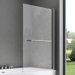 Paroi de baignoire rectangulaire 90x140cm sogood cortona1121 pare baignoire 1 volet pivotant en verre ...