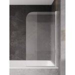 Paroi baignoire torino 60 x 140 cm badplaats - chrome - 5mm nano rev�tement verre transparent