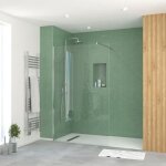 Paroi de douche 120x195 cm en verre trempé 5 mm - finition chromé - chromed elementary Paroi de douche 120x195 cm en verre trempé 5 mm - finition chromé - chromed elementary