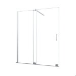 Paroi de douche 8 mm � porte coulissante r�versible hauteur 200 cm. 180 r�glable 176 - 180 cm