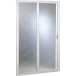 Paroi douche en acrylique mod. smart - forte - coulissante - blanc mat - fum - 120 cm
