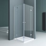 Paroi de douche en angle 80x80 sogood ravenna1 pare douche transparent avec deux portes verre de sécurité ... Paroi de douche en angle 80x80 sogood ravenna1 pare douche transparent avec deux portes verre de sécurité ...