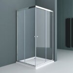 Paroi de douche en angle 80x80 sogood ravenna16 cabine de douche transparent avec portes coulissantes ...