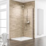 Paroi de douche fixe � litalienne 90x200 cm walk in masterclass verre transparent profil� aspect chrom� ...