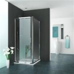 Paroi de douche fixe rothalux equi 800mm x 1900mm verre clair anticalcaire