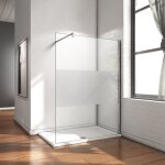 Paroi de douche - italienne - 1100x2000mm - verre trempé 8mm - barre de fixation 140cm - installation ... Paroi de douche - italienne - 1100x2000mm - verre trempé 8mm - barre de fixation 140cm - installation ...