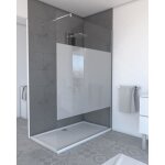 Paroi de douche 140x200cm - verre tremp� d�poli 8mm - profil� chrome - freedom 2 frosted
