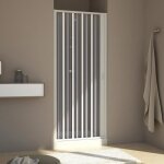 Paroi douche en plastique pvc modle aura - forte - fum - pliante - blanc mat - en niche