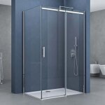 Paroi de douche avec porte coulissante 80x120 avec bac � douche sogood ravenna18k cabine de douche rectangulai ...