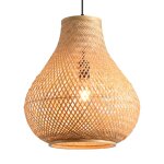 Parrot uncle suspension en bambou naturel tiss� � la main forme goutte style boh�me �38 cm e27
