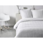 Parrure de lit today prestige - 220 x 240 cm - 2 personnes - 100% satin de coton - craie