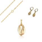 Chane de cou - homme / femme - maille figaro - 60 cm - 22 mm - plaqu or jaune 750 / 1000 - 3 microns ...