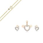 Parure De Bijoux Libellule - Cristal Blanc, Argent 925/1000 - Collier, Boucles, Pendentif