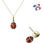 Parure bijoux - enfant / femme - dauphin - 4 pi�ces - plaqu� or jaune 750 / 1000 - 5 microns - fabriqu�e ...