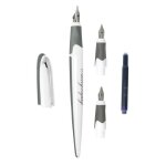 Stylo plume - online - calligraphie - ergonomique - corps blanc - 3 plumes 08 / 14 / 18 mm