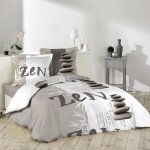 Parure de couette - douceur dinterieur - galets zen - 100% coton - 240x220