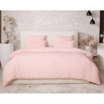 Parure de couette 3 pcs 260x240 100% gaze de coton lav� rose lotus