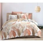 Parure de couette 3p louna 240 x 220 cm plumes multi coton pur