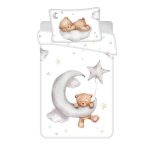 Parures de couettes - ac - d�co - parure de lit b�b� en coton lune et ourson - 100 x 135 cm