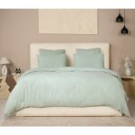 Parure de couette - atelier du linge - 260x240 cm - 100% gaze de coton lav - vert givre - 3 pcs