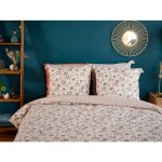 Parure de couette - home collection - denia - 240x220cm - 100% coton bci - gris rose Parure de couette - home collection - denia - 240x220cm - 100% coton bci - gris rose