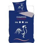 Parure de couette - homerokk - champion du monde france - 140x200 cm - taie doreiller - drap housse 90x190 ...