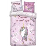 Parure de couette - homerokk - licorne - 140x200 cm - drap housse 90x190 cm - 100% coton