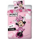 Parure de couette - homerokk - minnie disney - 140x200 cm - taie doreiller - drap housse 90x190 cm