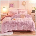 Parure de couette - housse de couette et taies - 200x230cm - 4 pices - polyester doux - lavable en machine ...