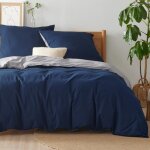 Parure de couette ? housse de couette et taies d?oreiller - bedsure - bleu calme gris - 200x200cm - 100% ...