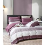 Parure de couette imprim� double face percale pur coton peign� 80 fils / cm� pour lit 160 � 180 king ...