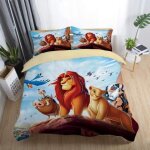Parure de couette - marque - lion animal de dessin anim - microfibre 90 gr - multicolore - 140x200cm ...